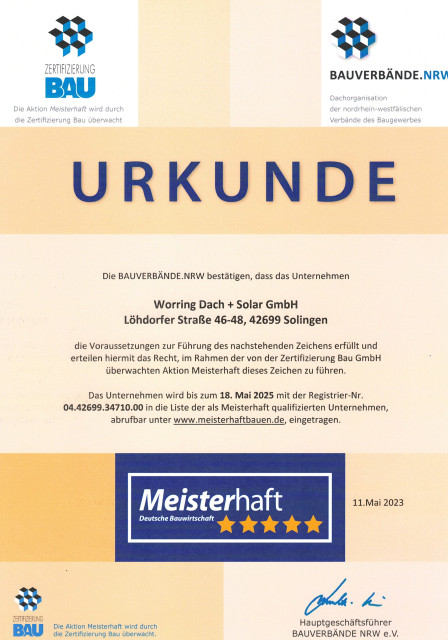 Ein weiteres Mal wurde unsere Arbeit mit dem Fnf-Sterne-Siegel ausgezeichnet